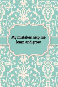 My Mistakes Help me Learn and Grow, Notebook