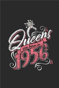 Queens Are Born In 1956: Graph Ruled Notebook - Journal for Birthday Gift Idea