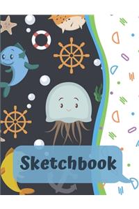 Sketchbook for Kids - Large Blank Sketch Notepad for Practice Drawing, Paint, Write, Doodle, Notes - Cute Cover for Kids 8.5 x 11 - 100 pages Book 7