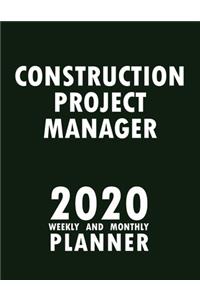 Construction Project Manager 2020 Weekly and Monthly Planner