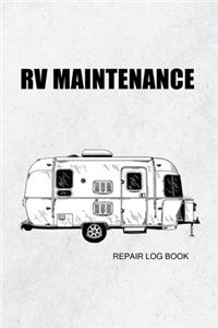 RV maintenance repair log book