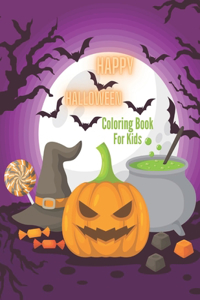 Happy Halloween Coloring Book For Kids