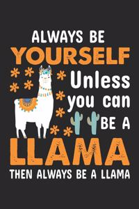 Always be yourself when you can be a llama then always be a llama