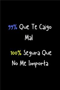 99% Que te caigo mal 100% Segura que no me importa