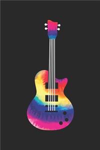 Tie Dye Guitar Notebook - Music Instrument Gift for Guitar Player - Guitar Journal - Guitar Diary
