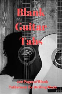Blank Guitar Tabs for Writing Music