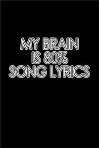 My brain is 80% song lyrics