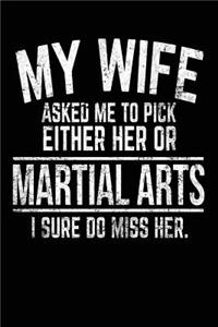 My Wife Asked Me To Pick Either Her Or Martial Arts I Sure Do Miss Her.