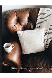 Comfortable Leather Armchair, Blanket, Pillow, and Coffee