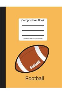 Football Game Composition Book 100 Sheet/200 Pages 8.5 X 11 In.-Wide Ruled