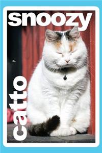 Snoozy Catto Kawaii Cat Daily Journal Notebook College Ruled 100 Pages