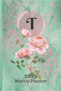 Letter T Personalized 2019 Plan on It Weekly Planner