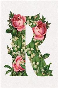 Floral Initials Dot Grid Journal - R