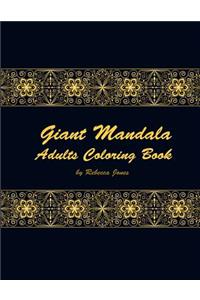 Giant Mandala Adults Coloring Book