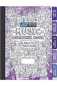 Music Homework Book and Practice Tracker: Purple