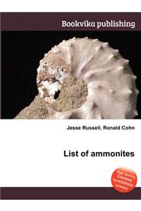 List of Ammonites