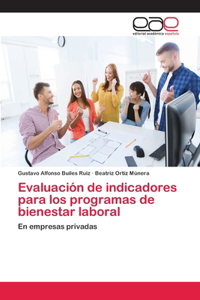 Evaluación de indicadores para los programas de bienestar laboral