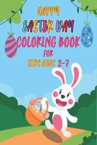 Happy easter day coloring book for kids ages 2-7