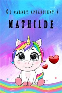 Ce carnet appartient à MATHILDE