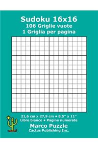 Sudoku 16x16 - 106 Griglie vuote