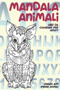 Libri da colorare per adulti - Disegni Anti stress Animali - Mandala Animali