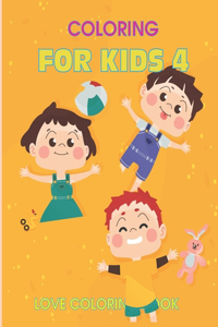 coloring For kids 4 Love coloring Book