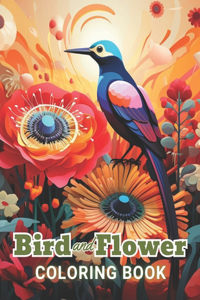 Bird and Flower Coloring Book for Adult