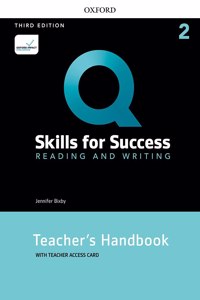 Q: Skills for Success: Level 2: Reading and Writing Teacher's Handbook with Teacher's Access Card