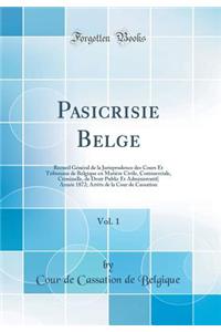 Pasicrisie Belge, Vol. 1: Recueil Général de la Jurisprudence des Cours Et Tribunaux de Belgique en Matière Civile, Commerciale, Criminelle, de Droit Public Et Administratif; Année 1872; Arrêts de la Cour de Cassation (Classic Reprint)