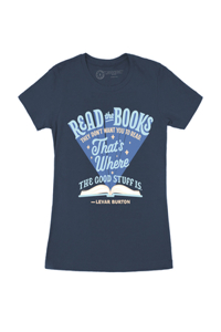 Levar Burton: Read the Books They Don't Want You to Read Women's Crew T-Shirt X-Large