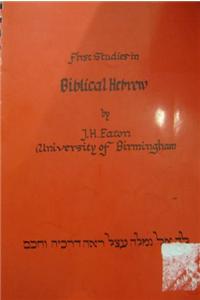 First Studies in Biblical Hebrew