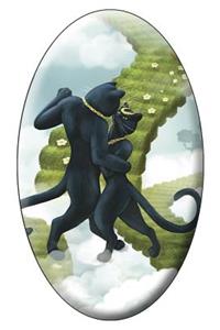 Tarot of the Black Cats the Lovers Magnet