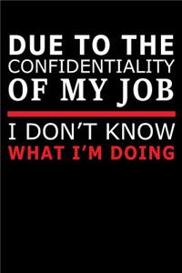 Due To The Confidentiality Of My Job I Don't Know What I'm Doing