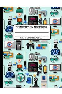 Composition Notebook Graph Paper 4x4