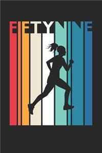 59th Birthday Gift for Runner Diary - Running Notebook for 59 Year Old Women and Men - Vintage Running Journal