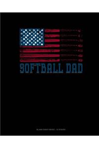 Softball Dad American Flag