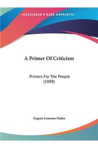 A Primer Of Criticism