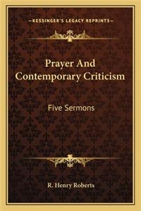 Prayer and Contemporary Criticism