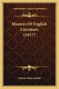 Masters Of English Literature (1917)