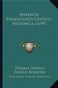Analecta Philologico-Critico-Historica (1699)