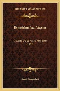 Exposition Paul Vayson