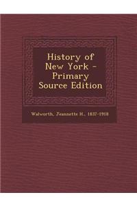History of New York - Primary Source Edition