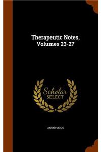 Therapeutic Notes, Volumes 23-27