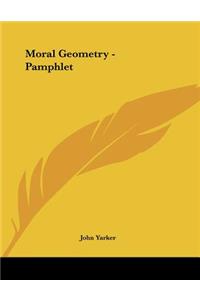 Moral Geometry - Pamphlet