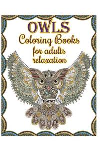 Owl Coloring Books For Adults Relaxation
