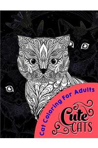 Cute Cats MIDNIGHT EDITION: Coloring For All ages