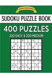 Sudoku Puzzle Book, 400 Puzzles, 200 Easy and 200 Medium