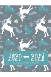 Daily Planner 2020-2021 Christmas Unicorn 15 Months Gratitude Hourly Appointment Calendar