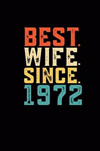 Best. Wife. Since. 1972: Personal Planner 24 month 100 page 6 x 9 Dated Calendar Notebook For 2020-2021 Academic Year Retro 47th Wedding Anniversary notebook for Her to jot 