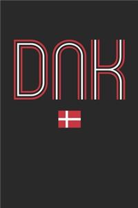 Vintage Denmark Notebook - Denmark Diary - Retro Danish Flag Journal - Denmark Gifts